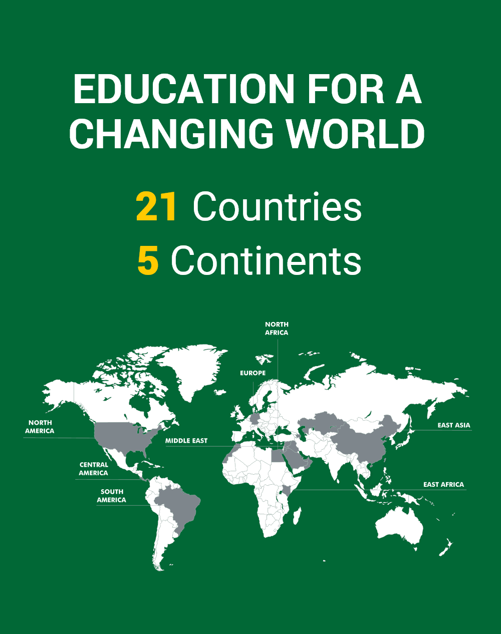 Education for a changing world - SABIS global presence map